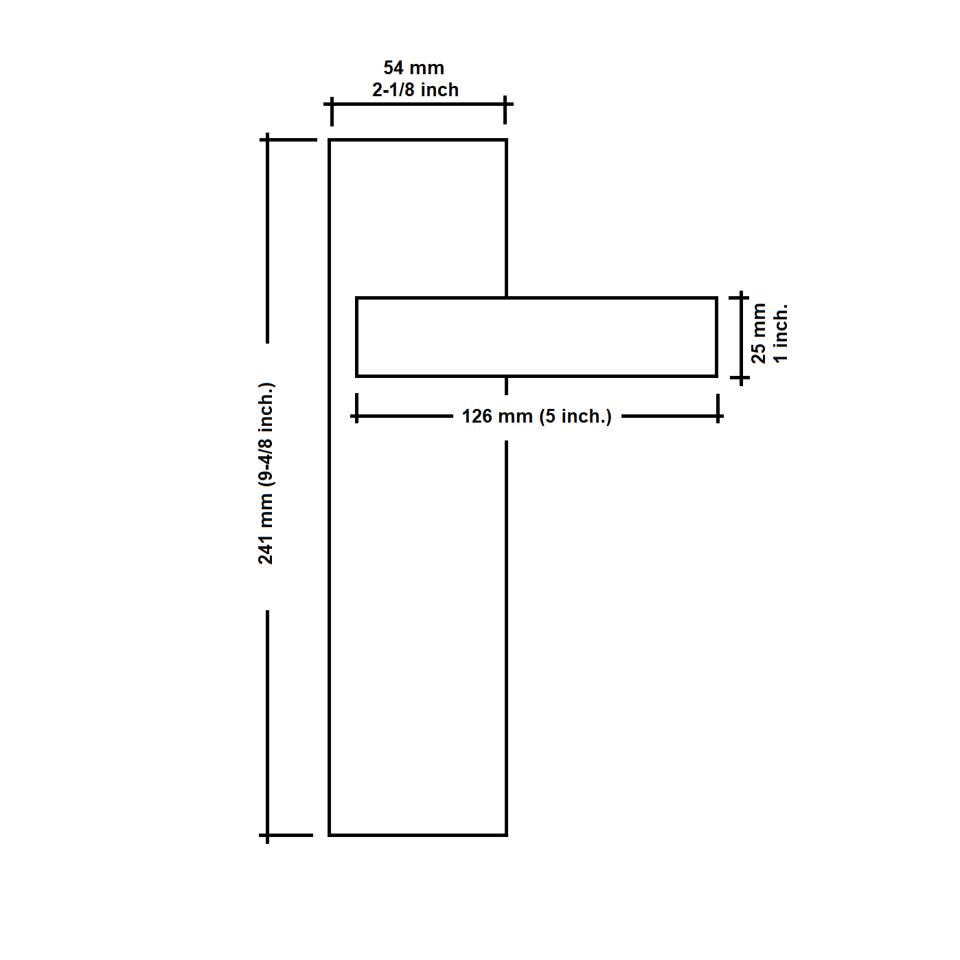 Modern Long Plate Square Lever image